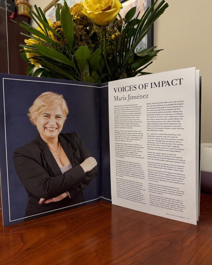 Maria Jimenez Voices of Impact magazine feature